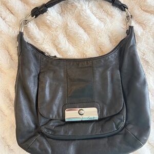Coach Kristin Black Leather Hobo Bag